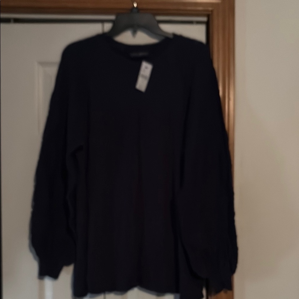 Lane Bryant Blue Long Sleeve Tunic Sweatshirt